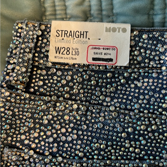 Topshop Limited Edition Crystal jeans 28x30. NWT - Picture 3 of 4